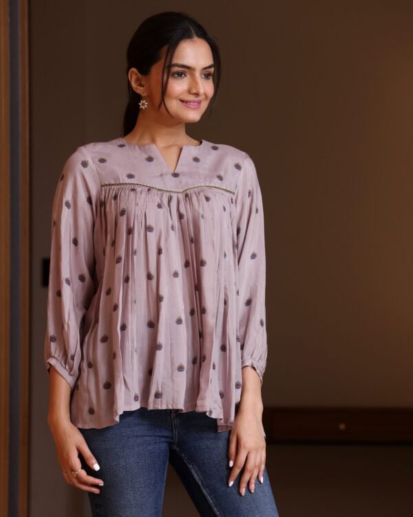 Mayura - Onion Pink Flared Top