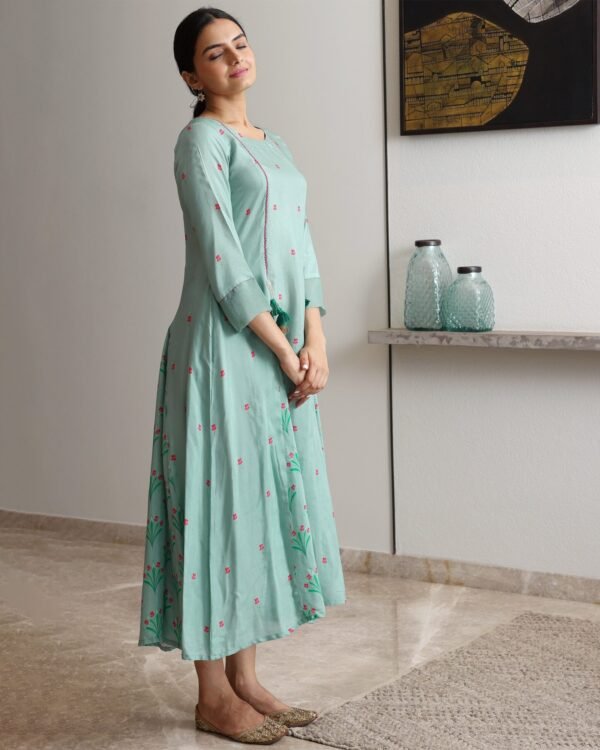 Gulab - Aqua Blue Anarkali Dress