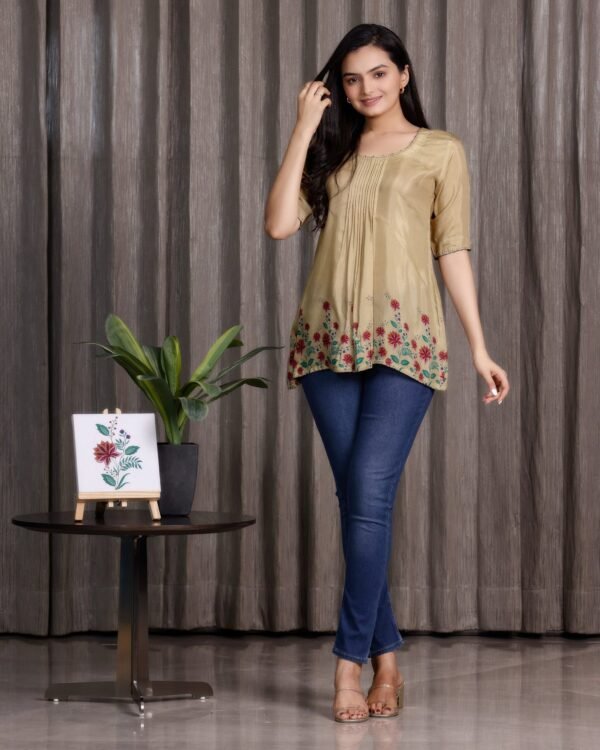 Kusum - Golden Beige Tunic