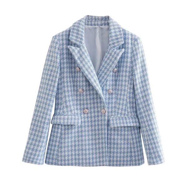 Freya Statement Tweed Blazer in Blue