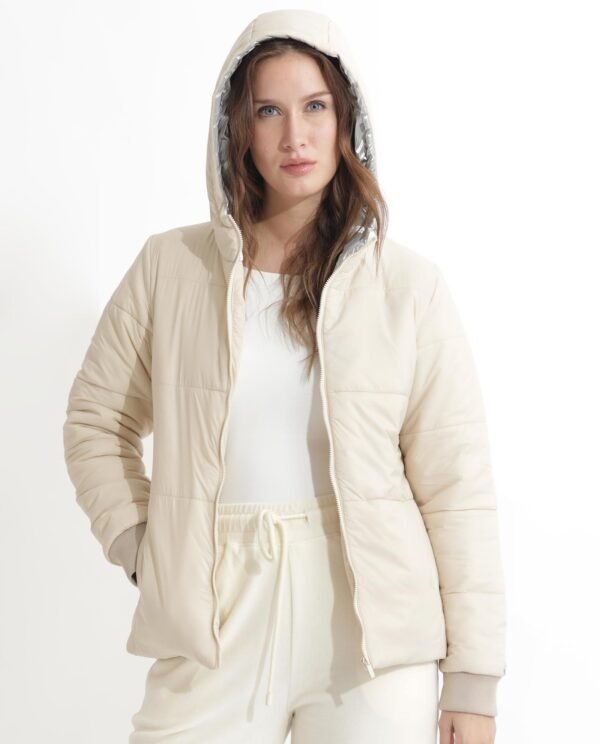 Uksha Women'S Glasha Hls Beige Jacket Zip Closure Solid