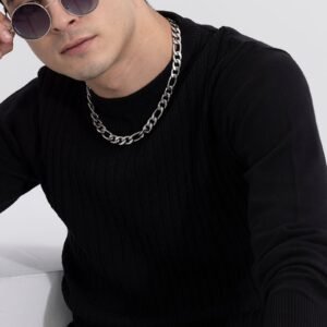 Cordial Black Ribbed T-shirt