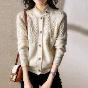Beret Woolen Statement Cardigan