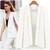 Aurora Cape Blazer in White?and?Black