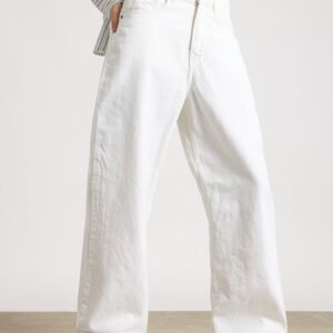 Iconic White Women's Wide Jeans