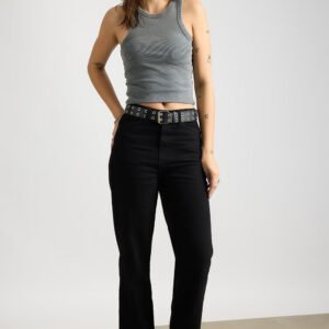 Pitch Black Women's Straight Jeans