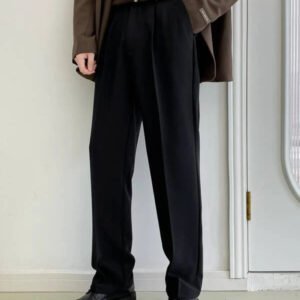 Men Semi Formal Straight Fit Korean Pants