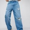 Blue Streetwise Torn Men's Straight Fit Jeans