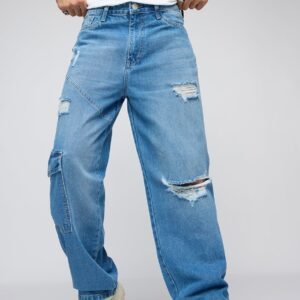 Blue Streetwise Torn Men's Straight Fit Jeans