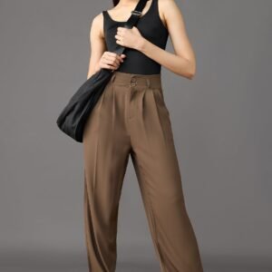 Hazelwood Pleated Women's Straight Korean Pants