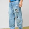 True Blue Distressed Men's Slouchy Fit Jeans