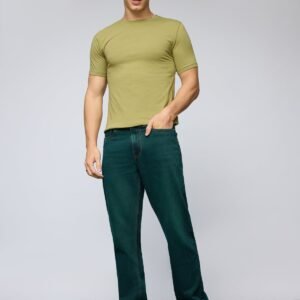 Teal Tide Men's Slim Straight Jeans