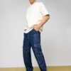 Storm Blue Elasticated Men?s Straight Cargo Jeans