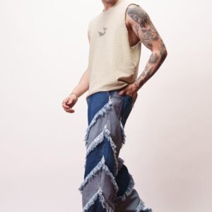 Frayed Frenzy Men's Straight Jeans