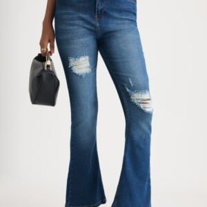 Classic Blue Distress Women's Bootcut Jeans