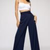 Navy Peony Pareo Korean Pants