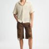 Tan Denim Men's Shorts
