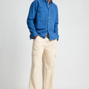 Light Tan Men's Cargo Baggy Jeans