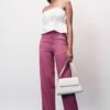 Taffy Pink Textured Korean Pants