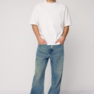 Blue Azure Men's Baggy Straight Cut Jeans