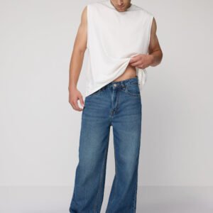 Misty Indigo Men's Baggy Straight Jeans