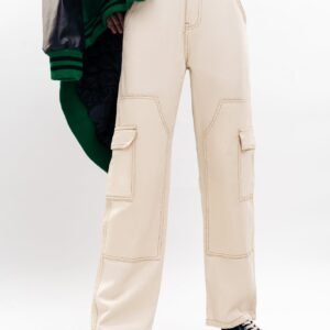 Ecru Women's Straight Cargo Jeans