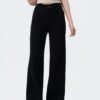Black Wide Leg High Rise Jeans