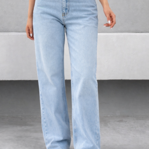 Wash Out Regular Blue Stretch Tailored Straight Leg Jeans