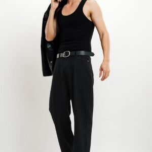 Perfect Black Men's Straight Jeans