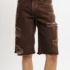 Men's Brown Denim Shorts