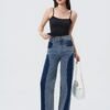 Contrast Flow Straight Leg Jeans