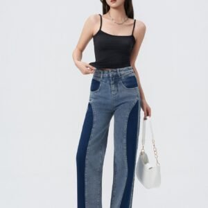 Contrast Flow Straight Leg Jeans