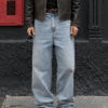 Muted Blue Baggy Jeans