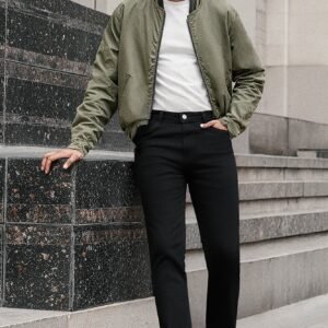 Luxe Black Men's Slim Fit Jeans