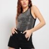 Black Frayed Women's Shorts