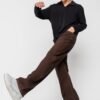 Dark Brown Men's Straight Jeans