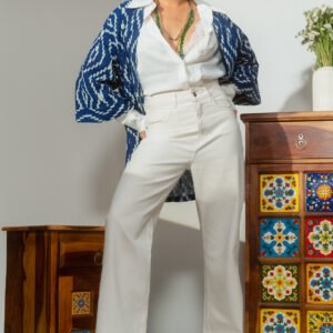 Classic White Women's Wide Jeans