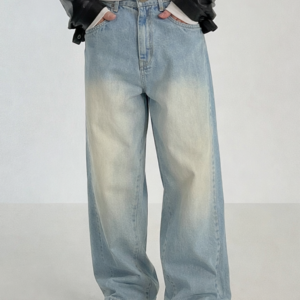 Blue Tabacco Wash Baggy Jeans