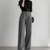 Settle Side Button Pleated Wide Pants