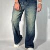 New Aged Wash Straight A Line Jeans
