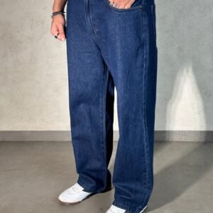 Air Force Blue Baggy Fit Rigid Jeans