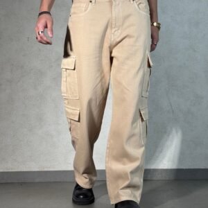 Sand Wash Nude Men Baggy Fit Cargo