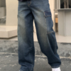 Basic Blue Core Baggy Cargo Jeans
