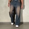 Teal Bronze Baggy Wide Leg Jeans