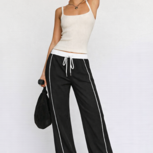 Drawstring Wide Leg Pants