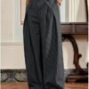Overfold Stripes Draped Trousers