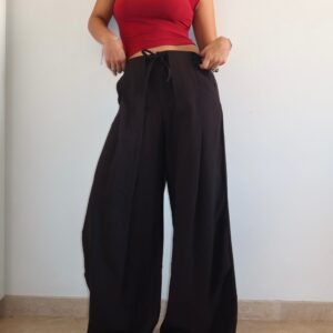 Draped Edit Wide Leg Pants