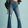 Retro Chic Blue Women's Bootcut Jeans