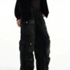 Faded Black Multi Purpose Pocket Baggy Cargo Jeans