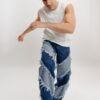 Men's Peeled Blue Straight Jeans